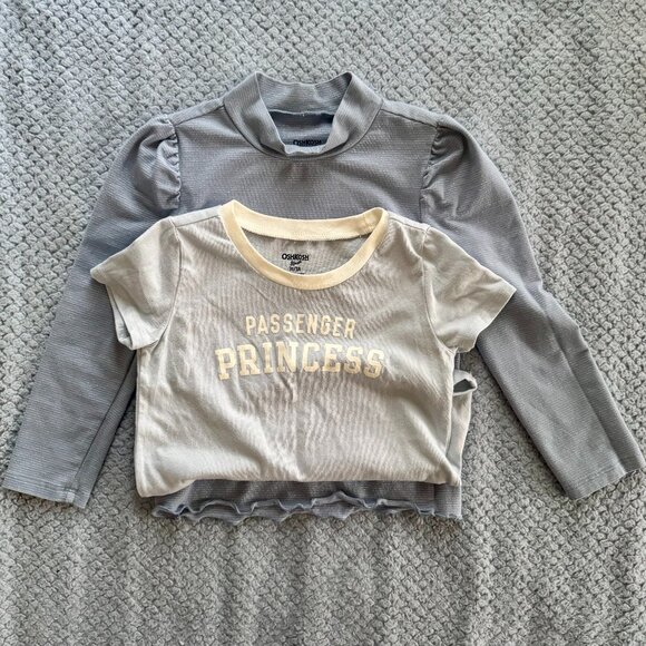 OshKosh B'gosh Other - OshKosh bundle of two light blue tshort and turtleneck 3T and 4T